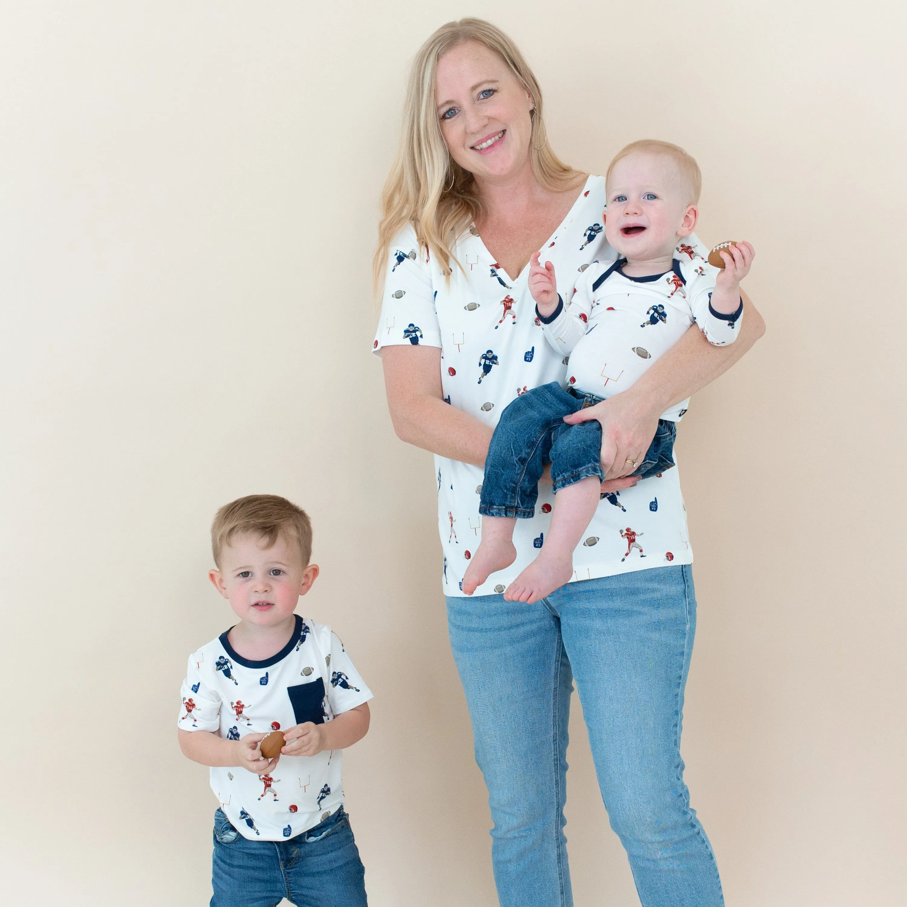 Long Sleeve Bodysuit in Football