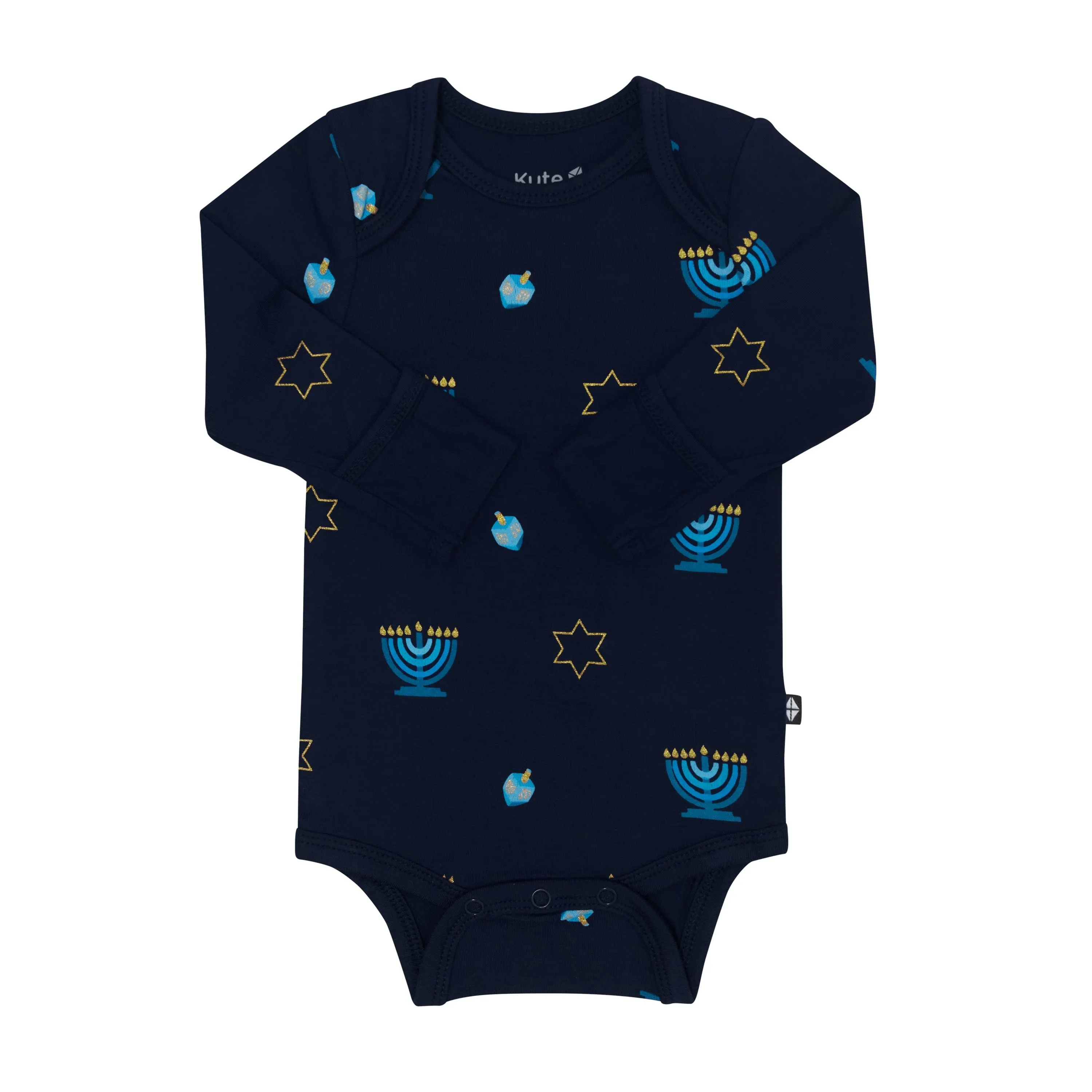 Long Sleeve Bodysuit in Hanukkah