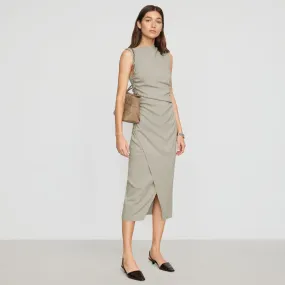 Manon Asymmetric-Neck Ruched Dress