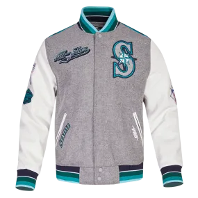 MLB ALL STAR 2023 RIB WOOL MEN'S VARSITY JACKET (HEATHER GREY/WHITE)