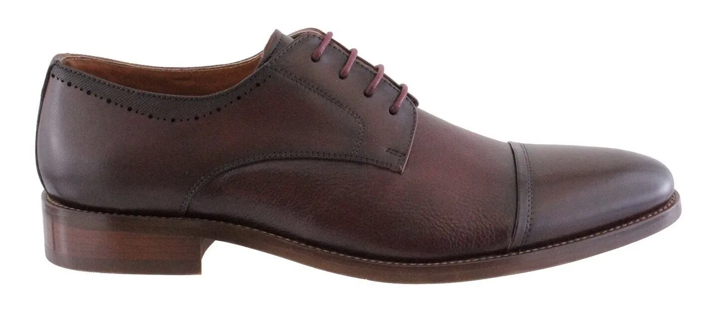 Morgan & Co  Mens Wine Leather Laced Shoe MGN1014