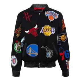 NBA Collage Patch Bomber Jacket