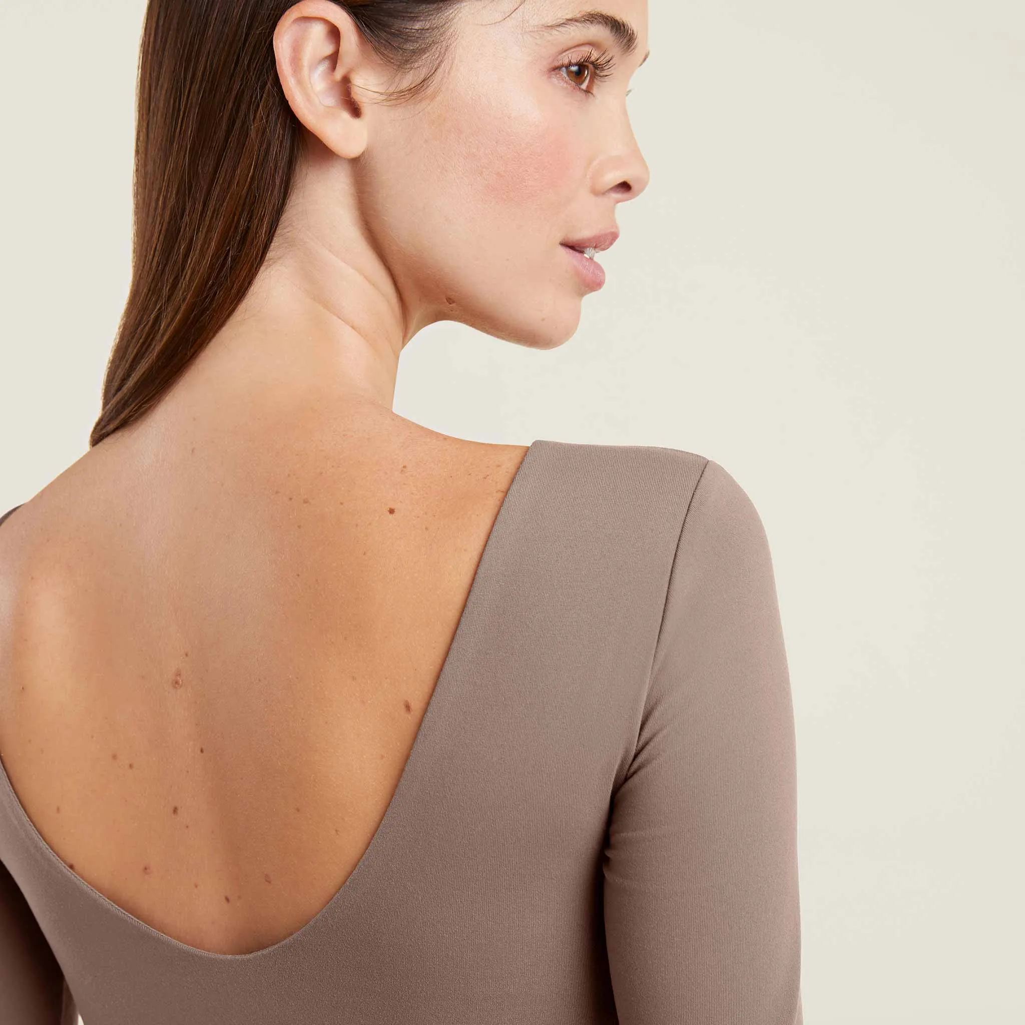 Open Back Bodysuit | Mocha