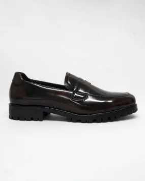 P CROUCH & CO Choc Chunky Penny Loafer