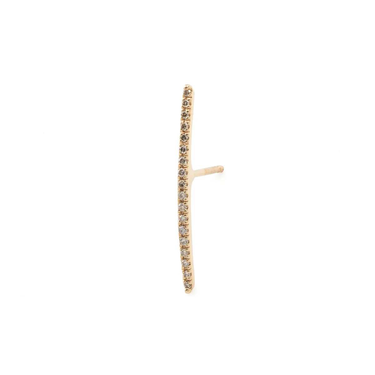 "Gossamer" Diamond Long Bar Earring