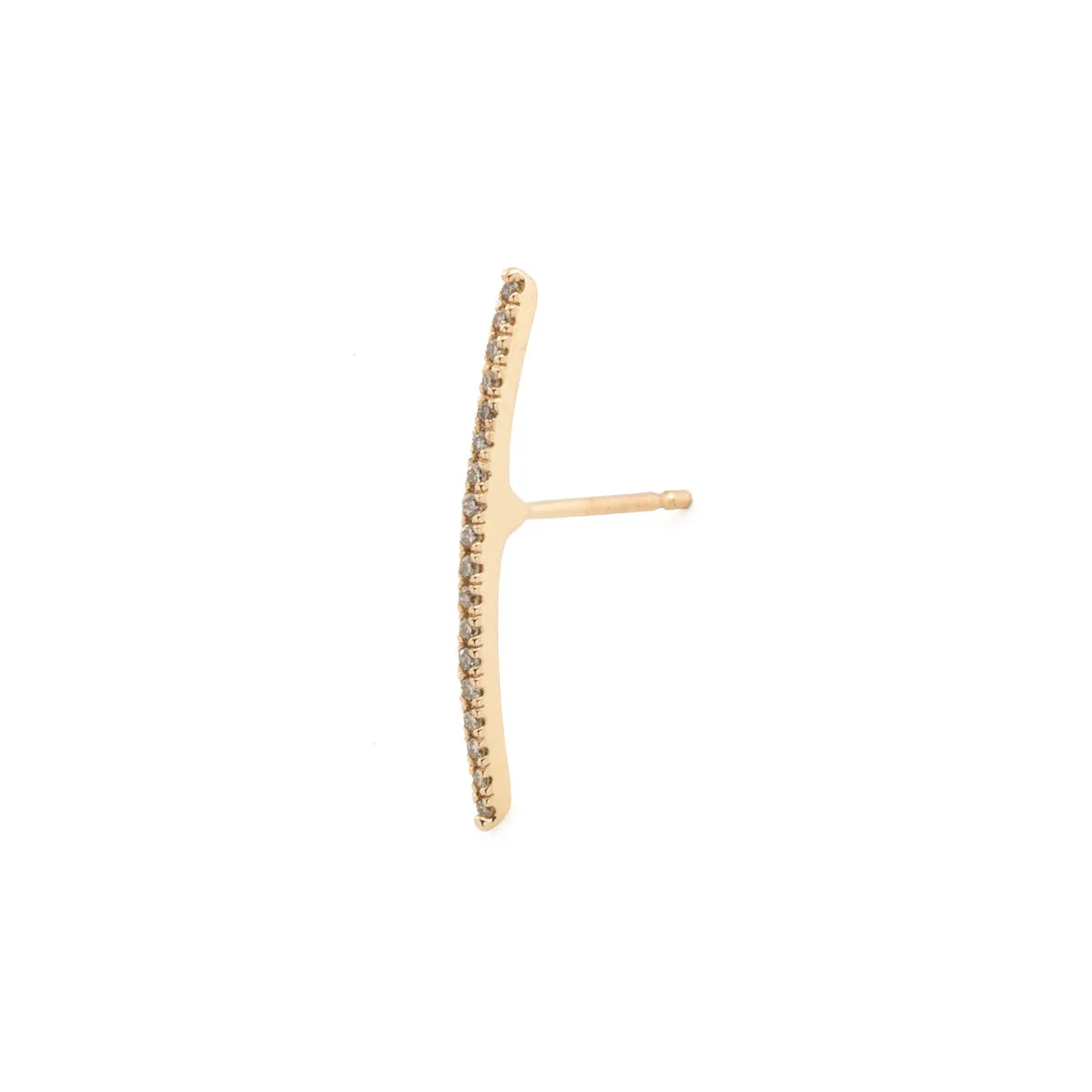 "Gossamer" Diamond Long Bar Earring