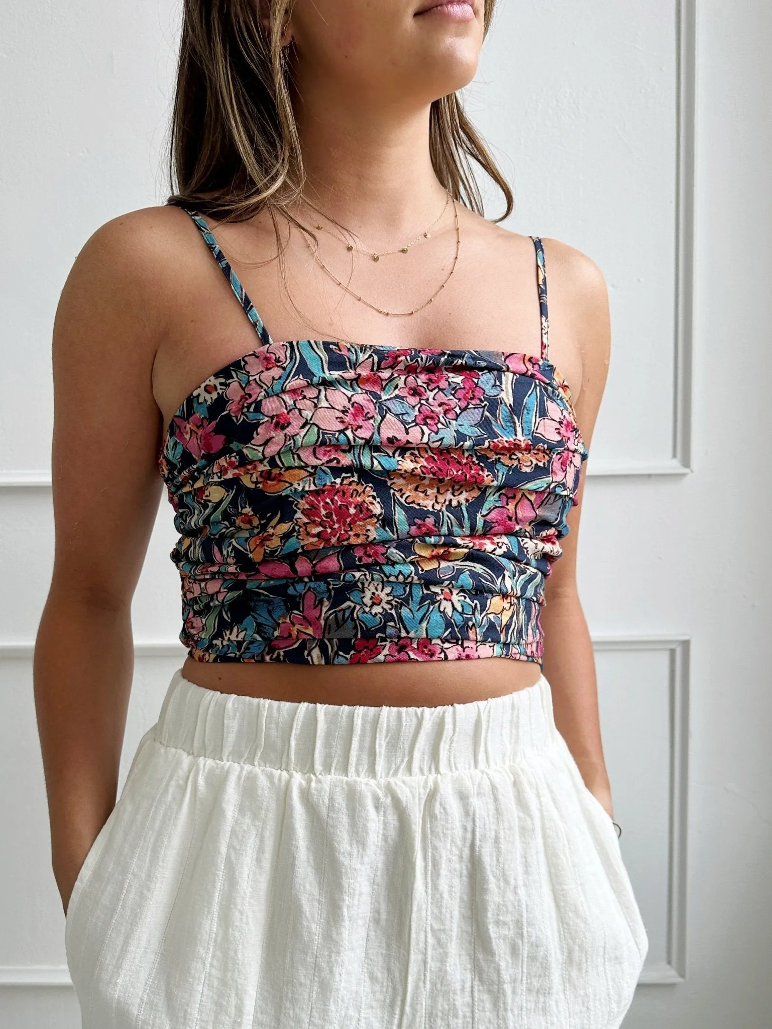 Ruched Crop Tank