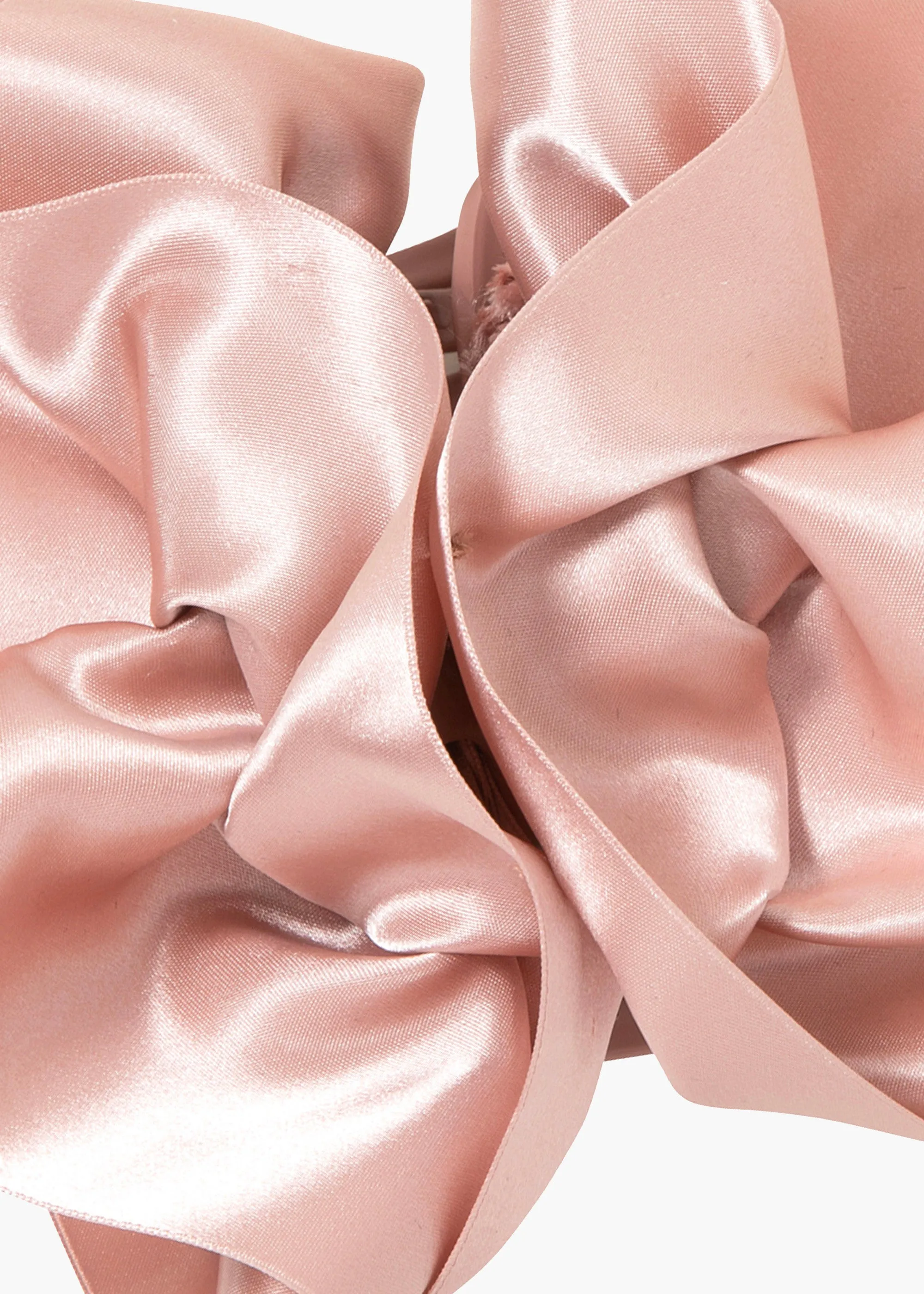 Satin Ruffle Jaw Clip -- Blush