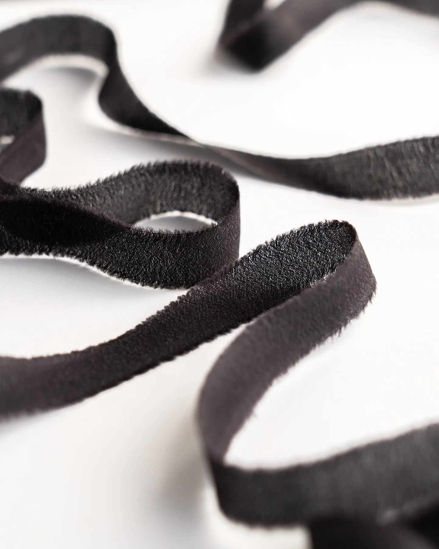 Silk Ribbon Trim in Charcoal