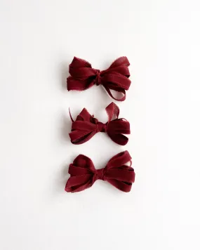 Silk Ribbon Trim in Garnet