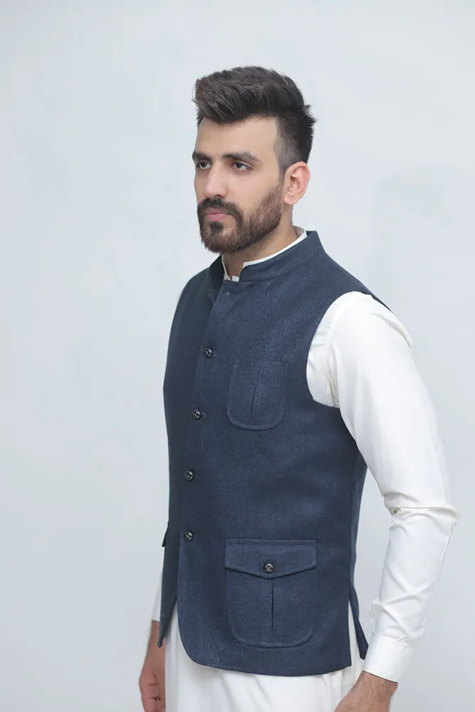 stylish Blue Waistcoat