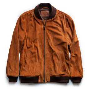 The Bomber Jacket in Whiskey Suede