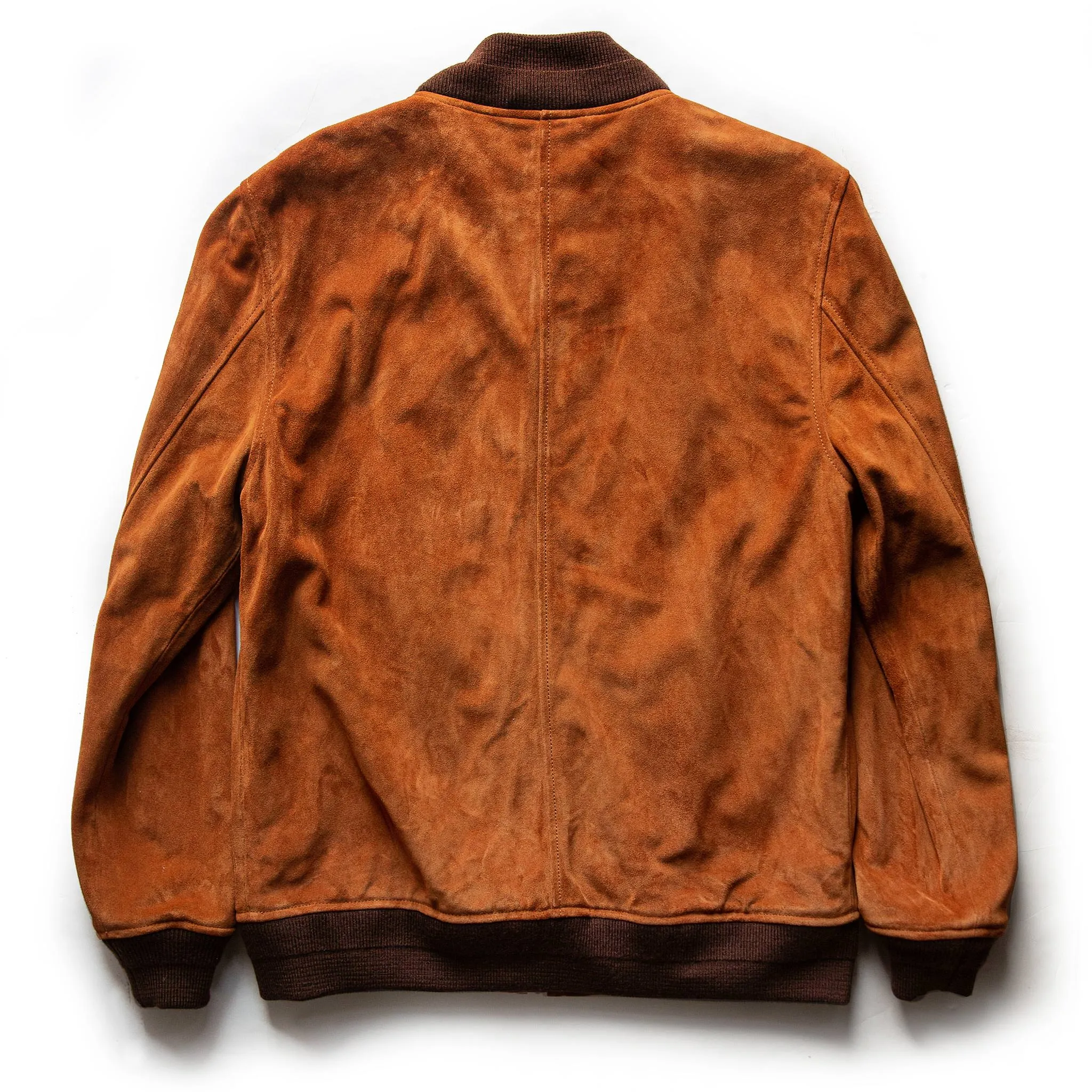 The Bomber Jacket in Whiskey Suede